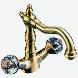 Смеситель для раковины Boheme Flora бронзовый 21х15,2х20,9 см