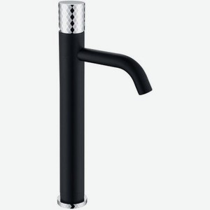 Смеситель для раковины Boheme Stick чёрный с серебряным 4,5х17х33,1 см