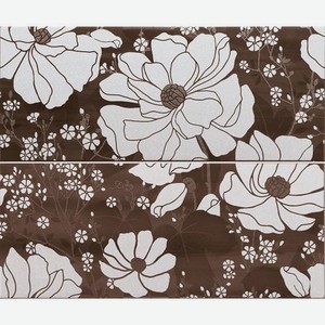 Панно Paul Ceramiche Skyfall Inserto Shine Brown A+B PSFD21 50х60 см