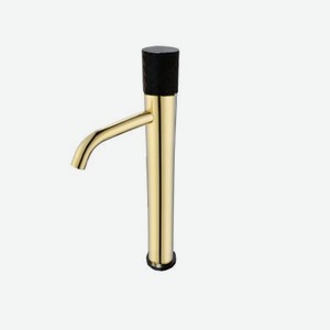 Смеситель для раковины Boheme Stick золотой с чёрным 4,5х17х33,1 см