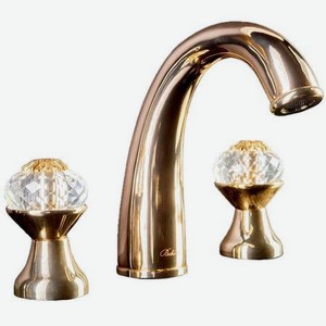 Смеситель для раковины Boheme Flora золотой 4,8х16х17 см
