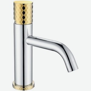 Смеситель для раковины Boheme Stick серебряный с золотым 4,5х17х21,4 см