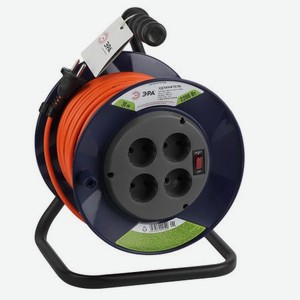 Удлинитель силовой ЭРА RPx-4s-2x1.0-30m на п. катушке б/з 4 гн 30м ПВС 2х1