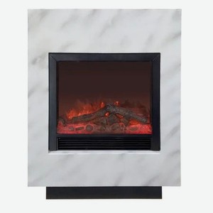Каминокомплект Glenrich Да Винчи портал белый мрамор с очагом Sharm 33 BL 120,6х36,5х149,8 см