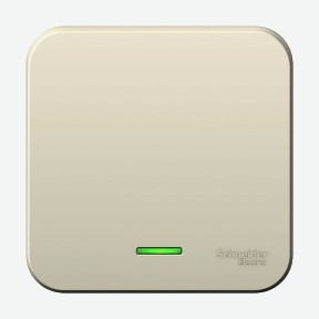 Выключатель 1-клавишный подсвет. Молочн. Schneider Electric