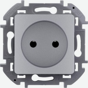 Розетка Legrand Inspiria 2К, цвет - алюминий
