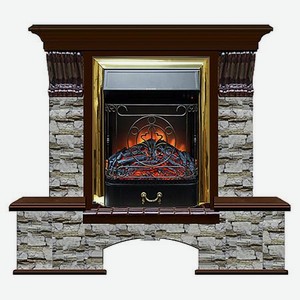 Каминокомплект Glenrich Бостон портал Алтай с дубом 46 и очагом Magestic BR 122х40х108,5 см