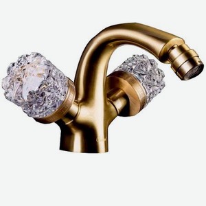 Смеситель для биде Boheme Crystal бронзовый 17,2х15,7х12,8 см