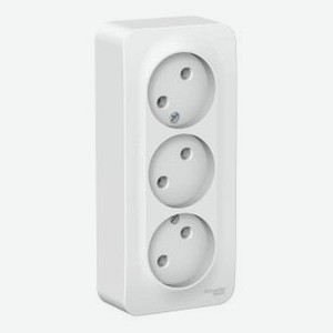 Розетка тройная без заземления белый Schneider Electric