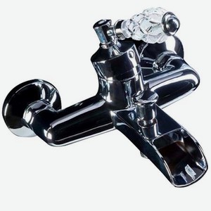 Смеситель для ванны Boheme Vogue Crystal серебряный 21,2х17,6х12,9 см