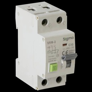 Автоматический выключатель Sigma elektrik дифференциального тока АвДТ AC 2P 30mA 6kA 16A