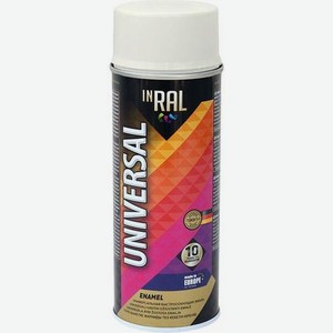 Эмаль аэрозольная INRAL Universal Белая молочная глянцевая RAL9010 400 мл 26-7-6-050
