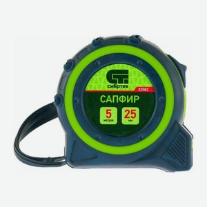 Рулетка СибрТех синяя с зелёным 5 м х 25 мм