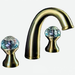 Смеситель для раковины Boheme Flora бронзовый 11,2х17 см