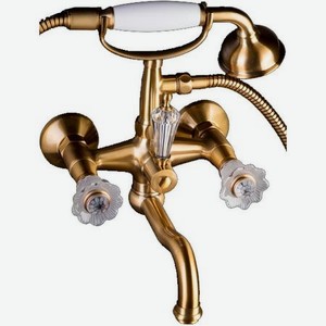 Смеситель с гарнитуром для ванны Boheme Camelia бронзовый 21,5х21,5х27,3 см