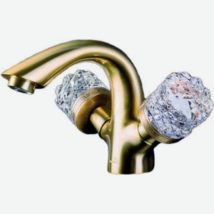 Смеситель для умывальника Boheme Crystal бронзовый 15,4х15,4х12,8 см