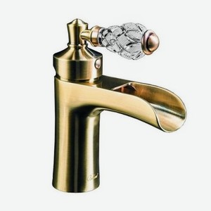 Смеситель для раковины Boheme Vogue Crystal бронзовый 13,5х5х16,4 см