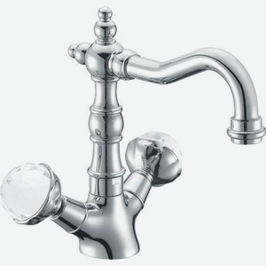 Смеситель для раковины Boheme Brillante Presente серебряный 20,8х19,6х20,2 см