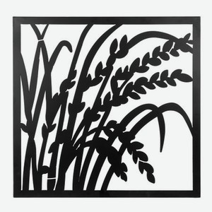 Декор настенный Edelman garden овёс 56x56см чёрный