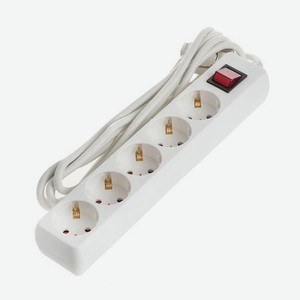 Удлинитель сетевой Megavolt boyang 3м с переключателем 250v~ 16a max 3000w, h05vv-f 3g1,0mm2 белый