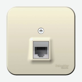 Розетка компьютерная rj45 кат.5e молочн. Schneider Electric