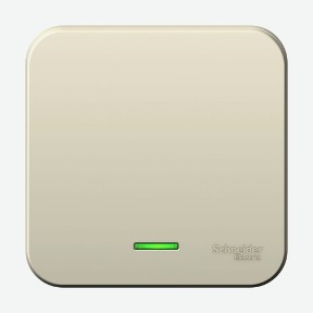 Переключатель 1-клавишн подсвет. Молочн. Schneider Electric