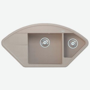 Кухонная мойка Pyramis Alinia Corner 100 см угловая шампань