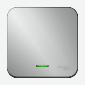 Переключатель 1-клавишн подсвет. Алюмин. Schneider Electric