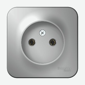 Розетка без заземления 16а 250в алюмин. Schneider Electric