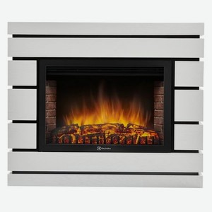 Каминокомплект:Очаг Electrolux EFP/P-3320RLS с порталом Moderno 30 шпон белый дуб