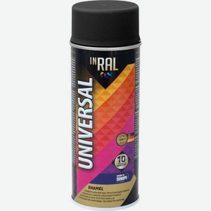 Эмаль аэрозольная INRAL Universal Черная матовая RAL9011 400 мл 26-7-6-005