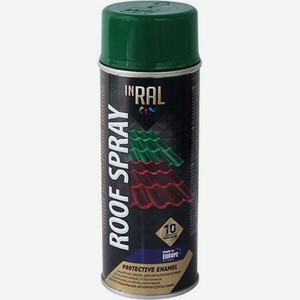 Эмаль аэрозольная INRAL Roof Spray для крыши Зеленый мох RAL6005 400 мл 26-7-7-004