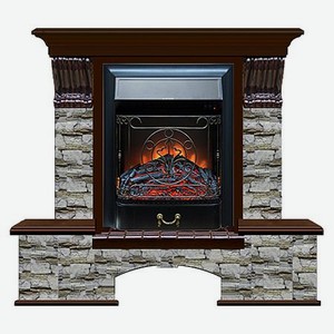 Каминокомплект Glenrich Бостон портал Алтай с дубом 46 и очагом Magestic BL 122х40х108,5 см