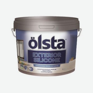 Краска Olsta Exterior Silicone фасадная База С 9 л