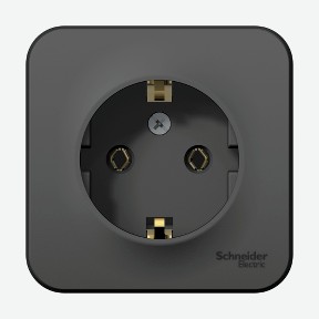 Розетка с заземлением 16а 250в антрац. Schneider Electric