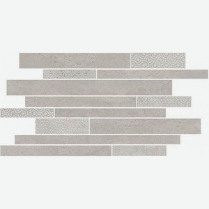 Декор Kerama Marazzi Ламелла Серый светлый мозаичный SBM009SG4583 50,2х25 см