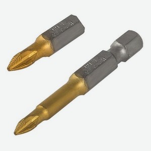 Бита магнитная МастерАлмаз 1/4 /50мм Philips Ph3 titan 2шт