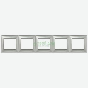 Монтажная рамка Legrand Valena 770355 алюминий/серебряный штрих