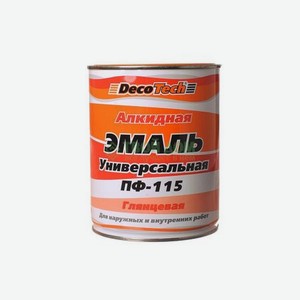 Эмаль глянцевая Decotech пф-115 Серая 0.9кг
