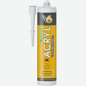 Герметик V6 Acryl акриловый белый 260 мл