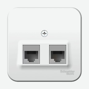 Розетка 2-ая компьютерная rj45 белый Schneider Electric