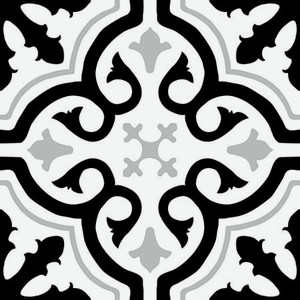 Плитка Navarti Small Tile Cement-M Grace Black 20x20 см