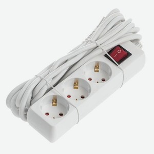 Удлинитель сетевой Megavolt boyang 5м 250v~ 16a max 3000w, h05vv-f 3g1,0mm2.