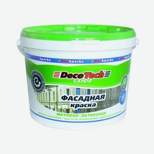 Краска Decotech Eco фасадная 3 кг