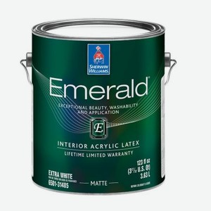 Краска Sherwin-Williams эмеральд полуматовая ультра-глубокая 3.8л