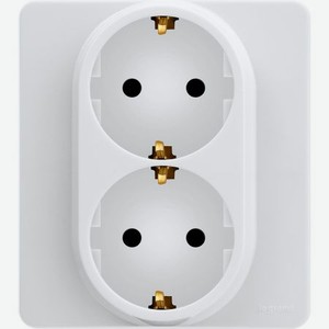 Розетка двойная Legrand Inspiria 2х2К+З, цвет - белый