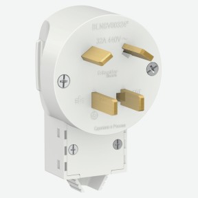 Вилка силовая 3р+n 32а. 400в. Белый Schneider Electric