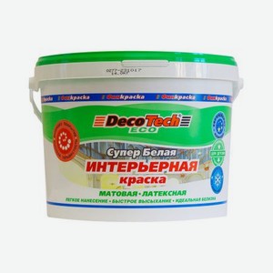 Краска Decotech Eco интерьерная латексная матовая 14 кг