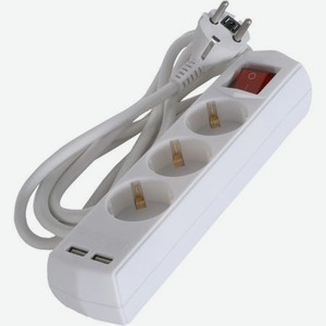 Удлинитель Megavolt boyang белый 1,5 м 3 гнезда