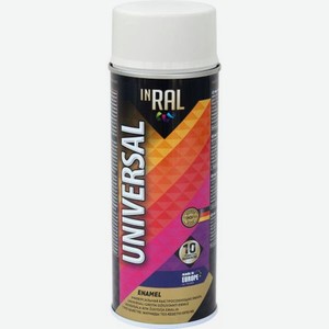 Эмаль аэрозольная INRAL Universal Белая глянцевая RAL9003 400 мл 26-7-6-002